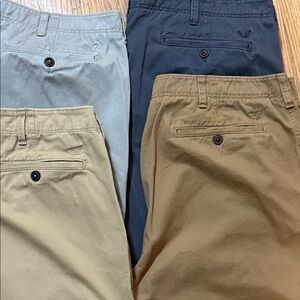American Eagle Outfitters Men's Chinos - Dark Gray, Light Gray, Khaki Bundle